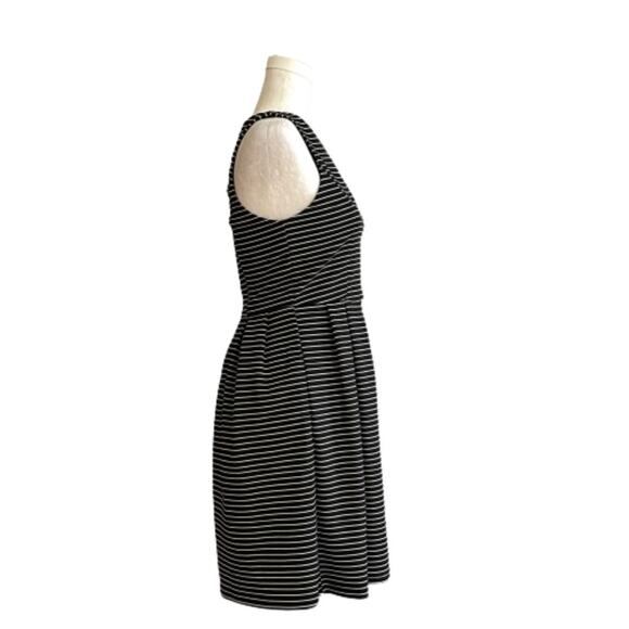 Mi Ami Black White Stripe Sleeveless Pockets Dress Size Medium NEW - Picture 4 of 12